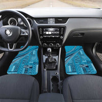 Pasifika Women's Day - Samoa Siapo Malu Tattoo Inspired Car Mats Turquoise