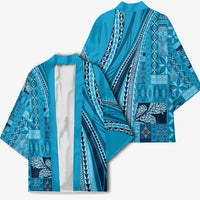 Pasifika Women's Day - Samoa Siapo Malu Tattoo Inspired Kimono Turquoise