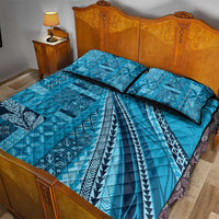 Pasifika Women's Day - Samoa Siapo Malu Tattoo Inspired Quilt Bed Set Turquoise