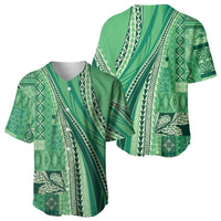 Pasifika Women's Day - Samoa Siapo Malu Tattoo Inspired Baseball Jersey Jade
