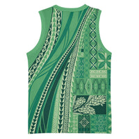 Pasifika Women's Day - Samoa Siapo Malu Tattoo Inspired Basketball Jersey Jade