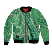 Pasifika Women's Day - Samoa Siapo Malu Tattoo Inspired Bomber Jacket Jade