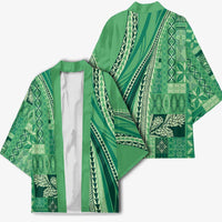 Pasifika Women's Day - Samoa Siapo Malu Tattoo Inspired Kimono Jade