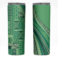 Pasifika Women's Day - Samoa Siapo Malu Tattoo Inspired Skinny Tumbler Jade