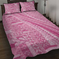 Pasifika Women's Day - Samoa Siapo Malu Tattoo Inspired Quilt Bed Set Pink