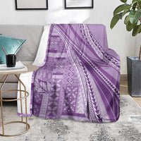 Pasifika Women's Day - Samoa Siapo Malu Tattoo Inspired Blanket Lavender