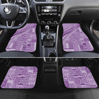 Pasifika Women's Day - Samoa Siapo Malu Tattoo Inspired Car Mats Lavender