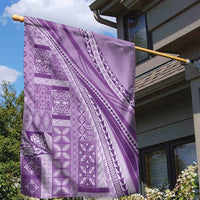 Pasifika Women's Day - Samoa Siapo Malu Tattoo Inspired Garden Flag Lavender