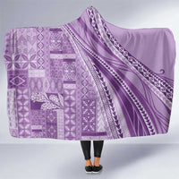Pasifika Women's Day - Samoa Siapo Malu Tattoo Inspired Hooded Blanket Lavender