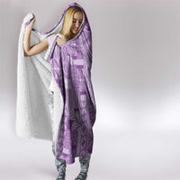 Pasifika Women's Day - Samoa Siapo Malu Tattoo Inspired Hooded Blanket Lavender