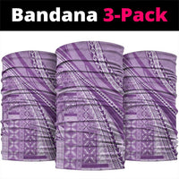 Pasifika Women's Day - Samoa Siapo Malu Tattoo Inspired Neck Gaiter Lavender
