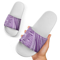 Pasifika Women's Day - Samoa Siapo Malu Tattoo Inspired Slide Sandals Lavender