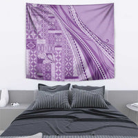 Pasifika Women's Day - Samoa Siapo Malu Tattoo Inspired Tapestry Lavender