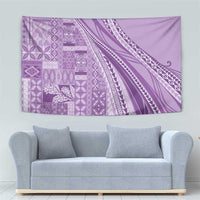 Pasifika Women's Day - Samoa Siapo Malu Tattoo Inspired Tapestry Lavender