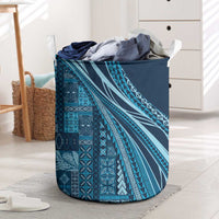 Pasifika Women's Day - Samoa Siapo Malu Tattoo Inspired Laundry Basket Navy Blue