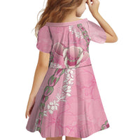Hawaii Maui Island Flowers Lei Family Matching Long Sleeve Bodycon Dress and Hawaiian Shirt Lokelani Rose Pink LT7 - Polynesian Pride