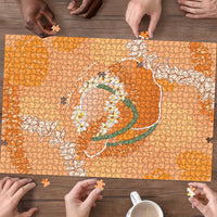 Hawaii Lanai Island Flowers Lei Puzzle Orange Kaunaoa Mix Maile