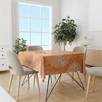 Hawaii Lanai Island Flowers Lei Tablecloth Orange Kaunaoa Mix Maile