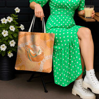 Hawaii Lanai Island Flowers Lei Tote Bag Orange Kaunaoa Mix Maile