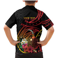 Personalized Milne Bay Family Matching Mermaid Dress and Hawaiian Shirt PNG Lime Pot with Oro Tapa LT7 - Polynesian Pride
