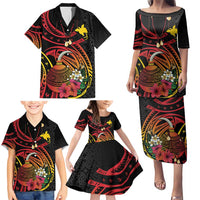 Personalized Milne Bay Family Matching Puletasi and Hawaiian Shirt PNG Lime Pot with Oro Tapa