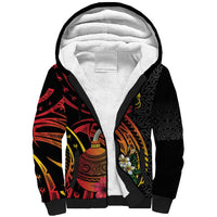 Personalized Milne Bay Sherpa Hoodie PNG Lime Pot with Oro Tapa