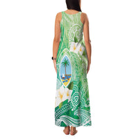 Hafa Adai Guam Chamorro Personalized Family Matching Tank Maxi Dress and Hawaiian Shirt Summer Green Latte Stone with Guasali LT7 - Polynesian Pride