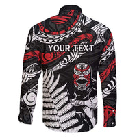 New Zealand Maori Rugby Personalised Family Matching Off The Shoulder Long Sleeve Dress and Hawaiian Shirt Ta Moko Silver Fern LT7 - Polynesian Pride