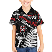 New Zealand Maori Rugby Personalised Hawaiian Shirt Ta Moko Silver Fern