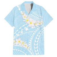 Polynesian Vintage Floral Family Matching Long Sleeve Bodycon Dress and Hawaiian Shirt Azure Motifs LT7 Dad's Shirt - Short Sleeve Azure - Polynesian Pride