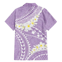 Polynesian Vintage Floral Family Matching Mermaid Dress and Hawaiian Shirt Lavender Motifs LT7 - Polynesian Pride