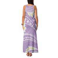 Polynesian Vintage Floral Family Matching Tank Maxi Dress and Hawaiian Shirt Lavender Motifs LT7 - Polynesian Pride