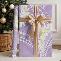 Polynesian Vintage Floral Wrapping Paper Lavender Motifs