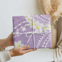 Polynesian Vintage Floral Wrapping Paper Lavender Motifs