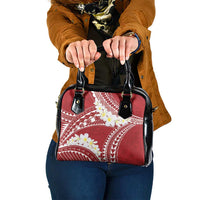Polynesian Vintage Floral Shoulder Handbag Scarlet Motifs - Polynesian Pride