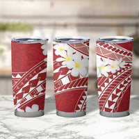 Polynesian Vintage Floral Tumbler Cup Scarlet Motifs LT7 - Polynesian Pride