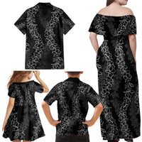 Hawaii Plumeria Lei Family Matching Off Shoulder Maxi Dress and Hawaiian Shirt Aloha Festive Vibe LT7 - Polynesian Pride
