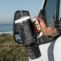 Hawaii Plumeria Lei Tumbler With Handle Aloha Festive Vibe