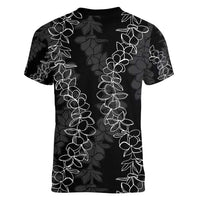 Hawaii Plumeria Lei Women V-Neck T-Shirt Aloha Festive Vibe