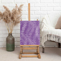 Hawaii Plumeria Lei Canvas Wall Art Aloha Festive Vibe - Violet
