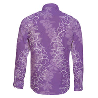 Hawaii Plumeria Lei Family Matching Puletasi and Hawaiian Shirt Aloha Festive Vibe - Violet LT7 - Polynesian Pride