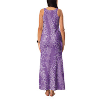 Hawaii Plumeria Lei Family Matching Tank Maxi Dress and Hawaiian Shirt Aloha Festive Vibe - Violet LT7 - Polynesian Pride