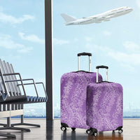 Hawaii Plumeria Lei Luggage Cover Aloha Festive Vibe - Violet