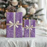 Hawaii Plumeria Lei Wrapping Paper Aloha Festive Vibe - Violet