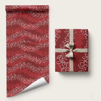 Hawaii Plumeria Lei Wrapping Paper Aloha Festive Vibe - Crimson