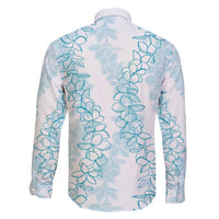 Hawaii Plumeria Lei Family Matching Summer Maxi Dress and Hawaiian Shirt Aloha Festive Vibe - Turquoise LT7 - Polynesian Pride