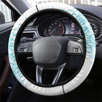 Hawaii Plumeria Lei Steering Wheel Cover Aloha Festive Vibe - Turquoise LT7 - Polynesian Pride