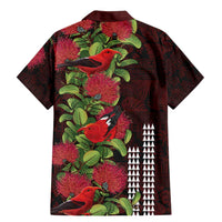 Hawaii Mele Kalikimaka Kakau Family Matching Mermaid Dress and Hawaiian Shirt I'iwi Bird on Ohia Lehua LT7 - Polynesian Pride