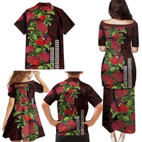 Hawaii Mele Kalikimaka Kakau Family Matching Puletasi and Hawaiian Shirt I'iwi Bird on Ohia Lehua LT7 - Polynesian Pride