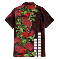 Hawaii Mele Kalikimaka Kakau Family Matching Summer Maxi Dress and Hawaiian Shirt I'iwi Bird on Ohia Lehua LT7 - Polynesian Pride